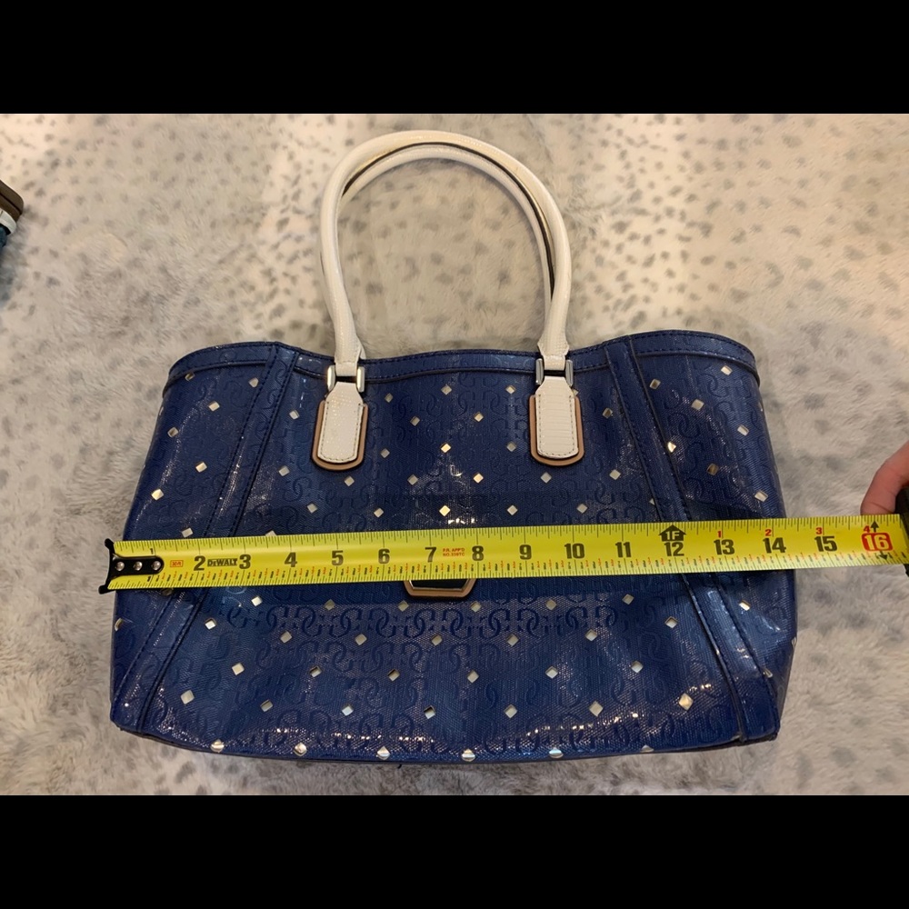 Guess Blue Diamond Shoulder Hand Bag - Picture 5 of 5